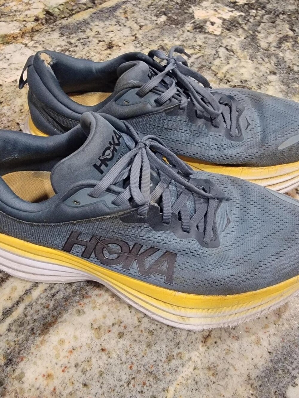 Hoka One One Bondi 8 Goblin Grey Mens Running Shoes! Size US 11D